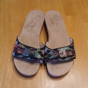 Dr. Scholl's Original Collection Multicolor Weaved Slide Sandals Size 9